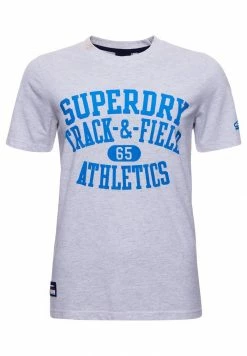 Superdry TRACK & FIELD - Print T-shirt - Glacier Grey Marl