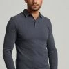 Superdry LONG SLEEVE - Polo Shirt - Eclipse Navy Marl