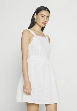 Superdry BLAIRE BRODERIE DRESS - Day Dress - Chalk White