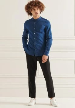 Superdry STUDIOS CHAMBRAY - Shirt - Chambray Blue