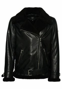 Superdry AVIATOR - Leather Jacket - Black -Superdry Shop ad357e508d16499ea64cc7b26bca9aef