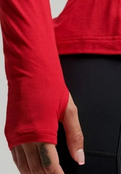 Superdry Long Sleeved Top - Carmine Red -Superdry Shop ad6e8b24f632482baa680d3fa8a8f1b2