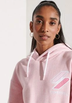 Superdry CODE APPLIQUE OVERSIZED - Sweatshirt - Roseate Pink Marl -Superdry Shop ae0cccd3cec94cd3a92b185f15d2a455