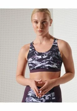 Superdry SPORT FLEX CROSS BACK - Bustier - Mountainscape Print