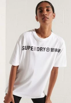 Superdry CORPORATE LOGO FOIL - Print T-shirt - Optic 2