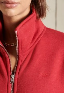 Superdry Zip-up Sweatshirt - Rich Red Marl