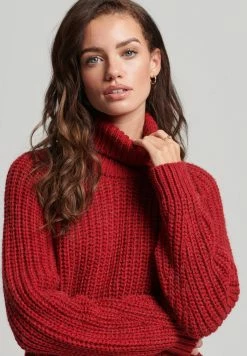 Superdry SLOUCHY STITCH ROLL NECK - Jumper - Rouge Marl -Superdry Shop af0ad80d6b2845ee85e1c940bdff433d