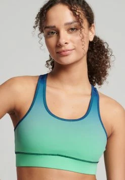 Superdry TRAINING ESSENTIAL - Bustier - Rich Navy Hot Mint Ombre