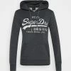 Superdry INFILL HOOD - Hoodie - Charcoal Marl