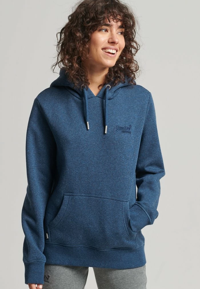Superdry VINTAGE - Hoodie - Bright Blue Marl 1 Superdry VINTAGE - Hoodie - Bright Blue Marl