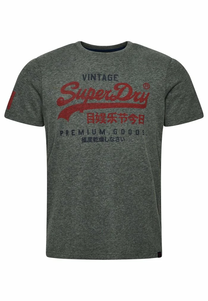 Superdry VINTAGE CLASSIC - Print T-shirt - Rich Charcoal Marl 4 Superdry VINTAGE CLASSIC - Print T-shirt - Rich Charcoal Marl - Image 4