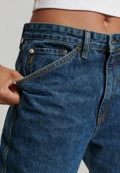 Superdry CARPENTER - Relaxed Fit Jeans - Palms Dark Blue -Superdry Shop b0b9c368deb54b80ac6dba433ec4fb00