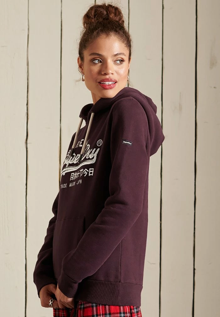 Superdry VINTAGE BOHO SPARKLE - Hoodie - Rich Deep Burgundy 4 Superdry VINTAGE BOHO SPARKLE - Hoodie - Rich Deep Burgundy - Image 4