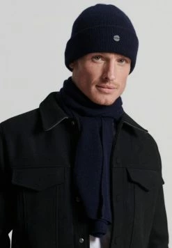 Superdry SET 2-IN-1 - Scarf - Eclipse Navy