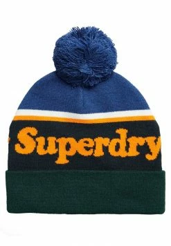 Superdry ESSENTIAL LOGO - Beanie - Twilight Navy Jaffa Orange