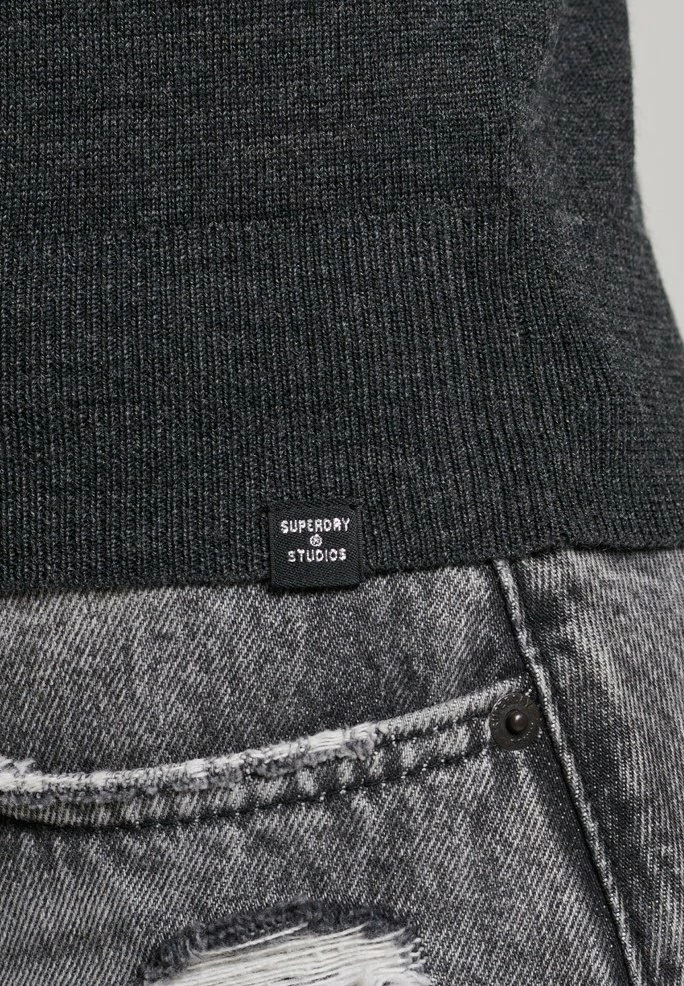 Superdry CREW NECK - Top - Dark Charcoal Marl 6 Superdry CREW NECK - Top - Dark Charcoal Marl - Image 6