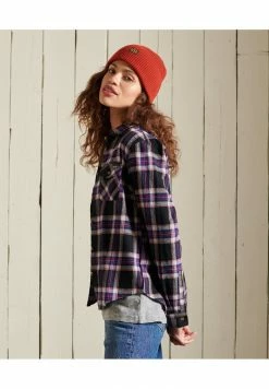 Superdry CLASSIC - Button-down Blouse - Hatton Check Navy -Superdry Shop b16840220e604616a011d1fb0150073c