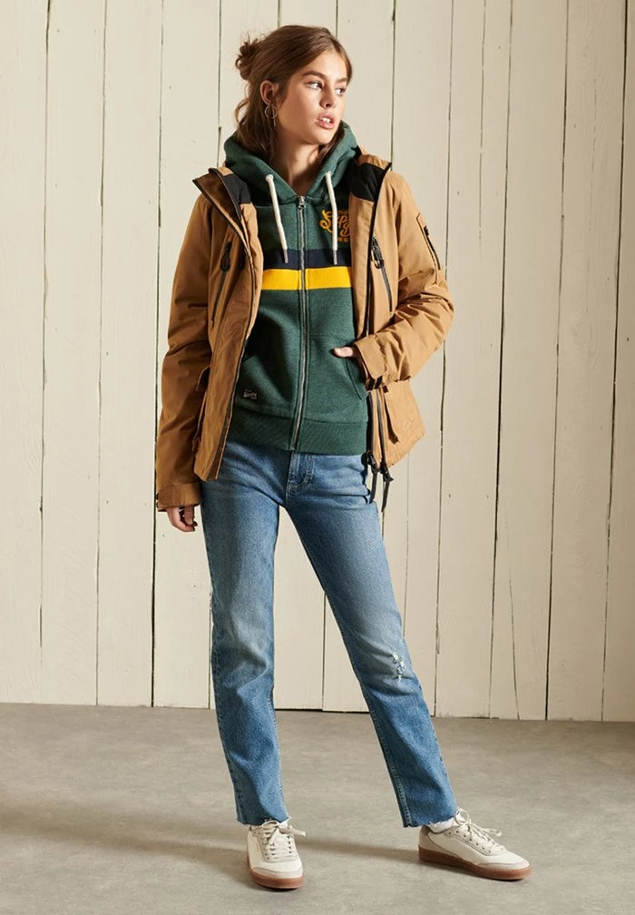 Superdry Zip-up Sweatshirt - Enamel Green Marl 1 Superdry Zip-up Sweatshirt - Enamel Green Marl