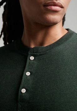 Superdry LONG SLEEVE - Long Sleeved Top - Campus Green Grit -Superdry Shop b1b4eebe22014e1ea8fb8d2c913a5cb3