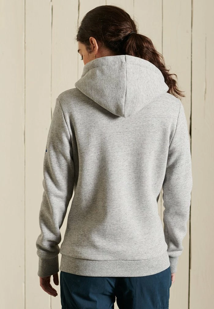 Superdry Zip-up Sweatshirt - Athletic Grey Marl 2 Superdry Zip-up Sweatshirt - Athletic Grey Marl - Image 2