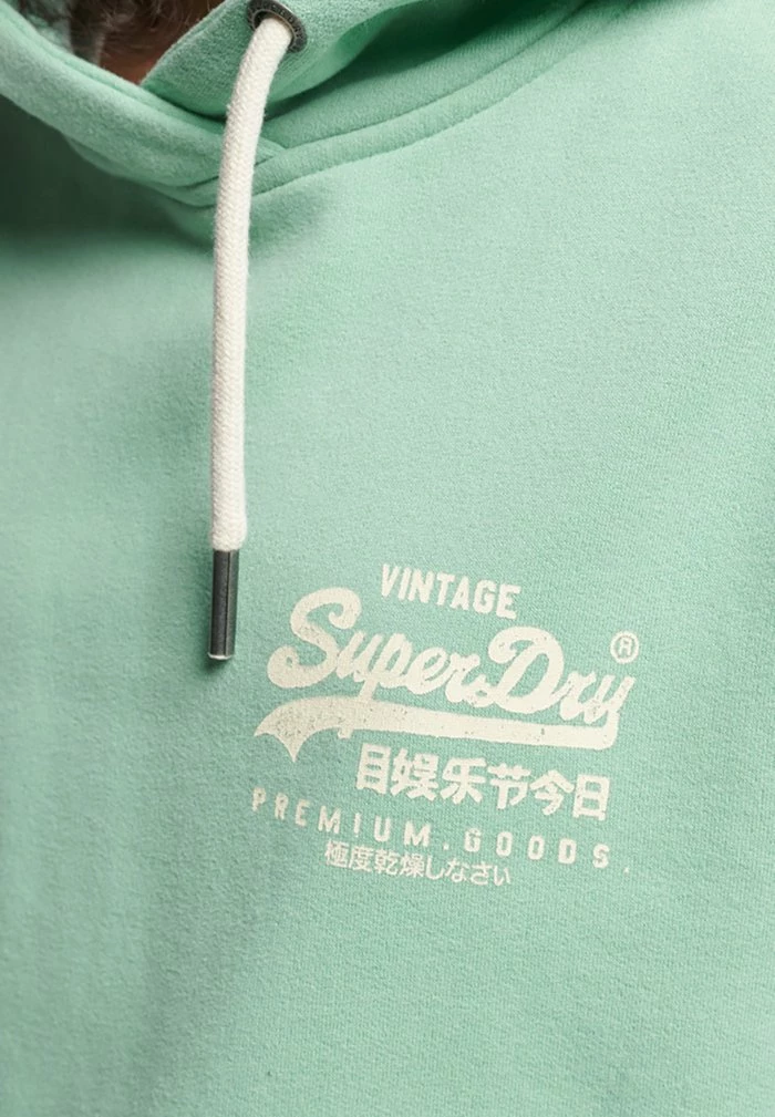 Superdry VINTAGE LOGO NARRATIVE - Hoodie - Fresh Mint 4 Superdry VINTAGE LOGO NARRATIVE - Hoodie - Fresh Mint - Image 4