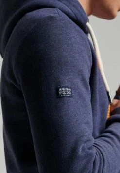 Superdry VINTAGE CORPORATION LOGO MARL - Hoodie - Princedom Blue Marl -Superdry Shop b21b3bb76c484bbf9205c5cc1790f02c