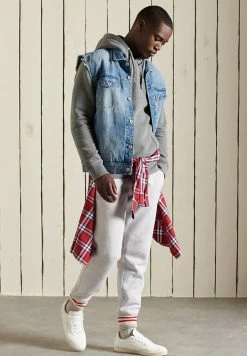 Superdry VINTAGE LOGO EMBROIDERED - Hoodie - Rich Charcoal Marl