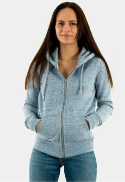 Superdry Zip-up Sweatshirt - Bleu