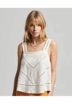 Superdry VINTAGE CUTWORK - Top - Off White