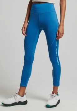Superdry CORE - Leggings - Trousers - Twilight Blue