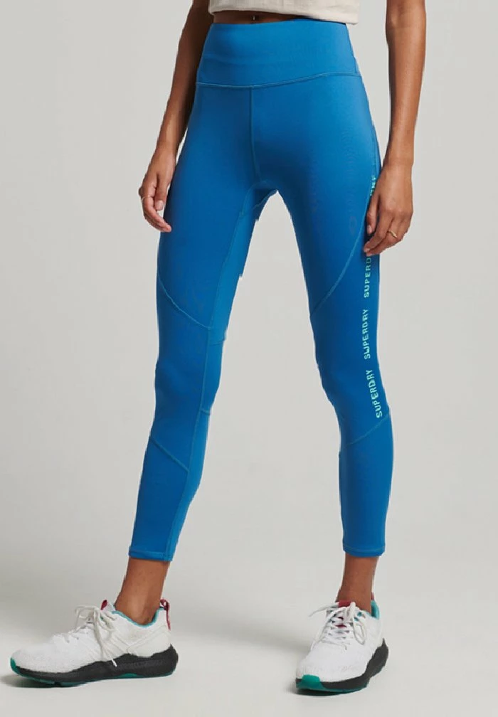 Superdry CORE - Leggings - Trousers - Twilight Blue 1 Superdry CORE - Leggings - Trousers - Twilight Blue