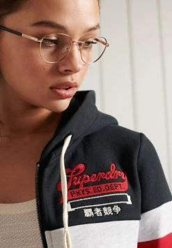 Superdry COLLEGIATE - Zip-up Sweatshirt - Eclipse Navy -Superdry Shop b28ddab85abc41598760ed84a9ccf2c7