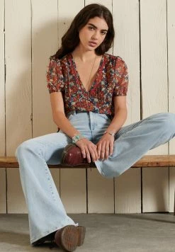 Superdry SHORT SLEEVED - Blouse - Red Floral -Superdry Shop b2d5f8eca6b64066ab736dff55b8de4a