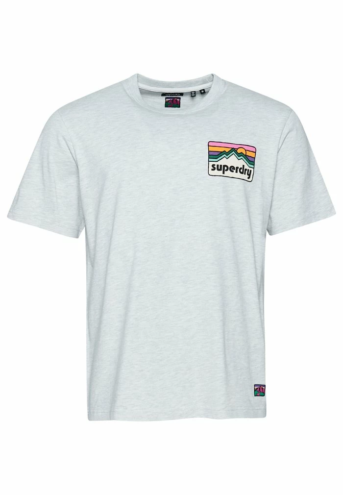 Superdry VINTAGE TERRAIN - Print T-shirt - Glacier Grey Marl 5 Superdry VINTAGE TERRAIN - Print T-shirt - Glacier Grey Marl - Image 5
