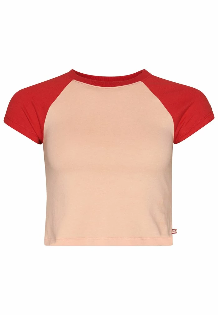 Superdry BASEBALL TINY - Print T-shirt - Antique Peach Red 1 Superdry BASEBALL TINY - Print T-shirt - Antique Peach Red