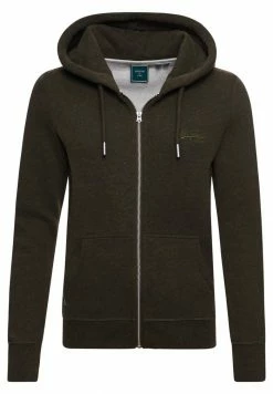Superdry VINTAGE LOGO EMBROIDERED - Zip-up Sweatshirt - Olive Marl -Superdry Shop b36680402f924d22931b35255e2825d3