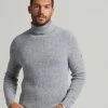 Superdry ALPACA CHUNKY ROLL NECK - Jumper - Sleet