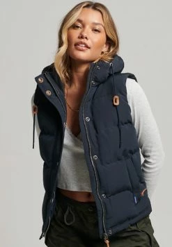 Superdry EVEREST - Waistcoat - Eclipse Navy