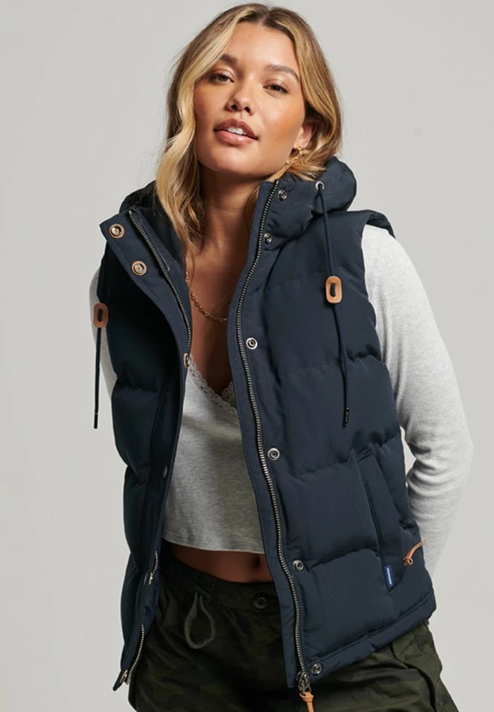 Superdry EVEREST - Waistcoat - Eclipse Navy 1 Superdry EVEREST - Waistcoat - Eclipse Navy