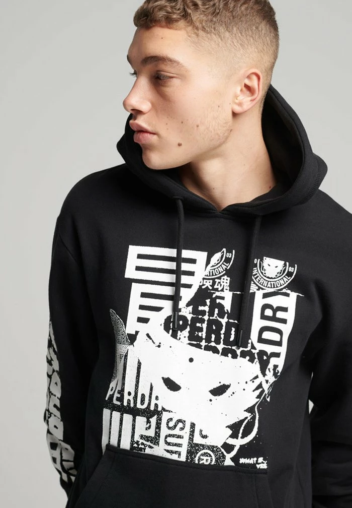 Superdry CHICO LEONG - Hoodie - Black 2 Superdry CHICO LEONG - Hoodie - Black - Image 2