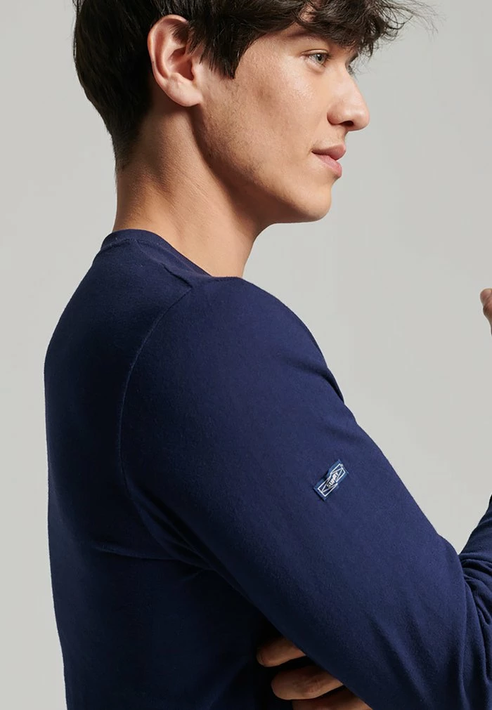 Superdry VINTAGE CORE LOGO SEASONAL - Long Sleeved Top - Atlantic Navy 3 Superdry VINTAGE CORE LOGO SEASONAL - Long Sleeved Top - Atlantic Navy - Image 3