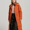 Superdry EVEREST LONGLINE PUFFER - Winter Coat - Pureed Pumpkin