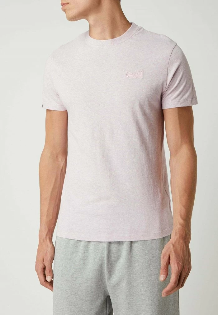 Superdry Basic T-shirt - Hellrosa Meliert 1 Superdry Basic T-shirt - Hellrosa Meliert