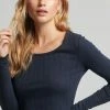 Superdry VINTAGE POINTELLE - Jumper - Eclipse Navy