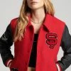 Superdry VINTAGE MIXED VARSITY - Light Jacket - Expedition Red