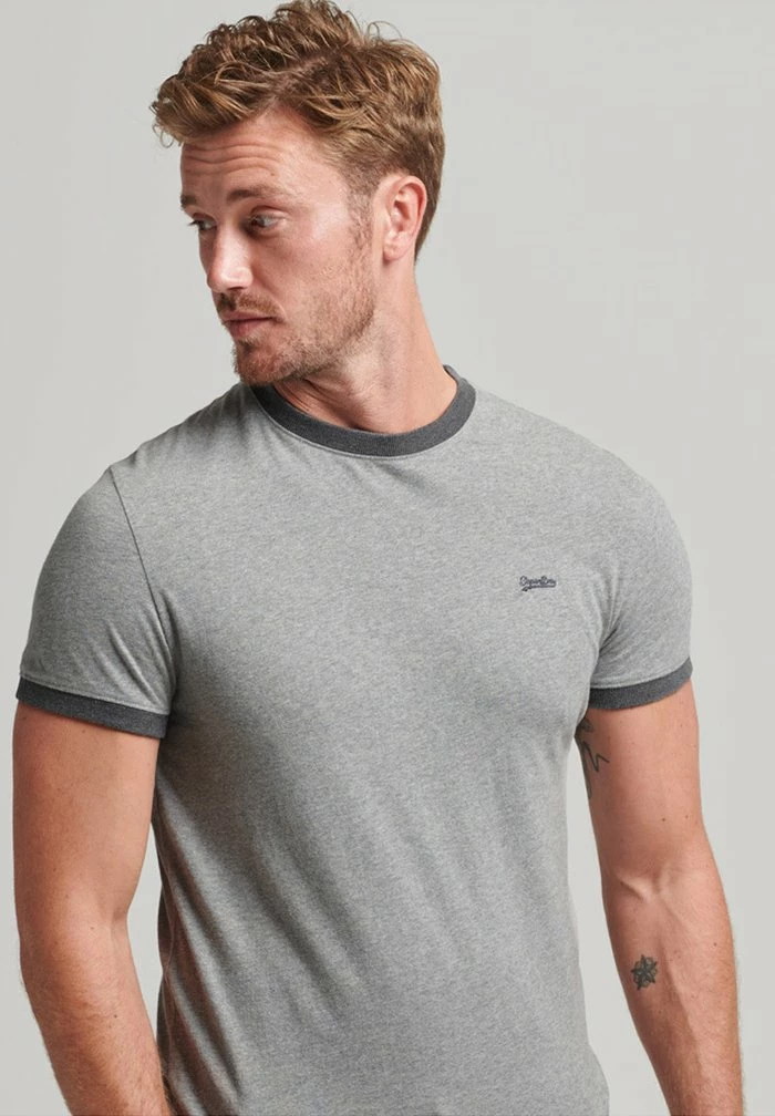Superdry Basic T-shirt - Grey Marl 2 Superdry Basic T-shirt - Grey Marl - Image 2