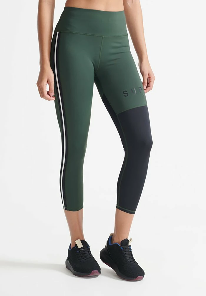 Superdry TRAINING GRAPHIC - Leggings - Trousers - Surplus Goods Olive 1 Superdry TRAINING GRAPHIC - Leggings - Trousers - Surplus Goods Olive