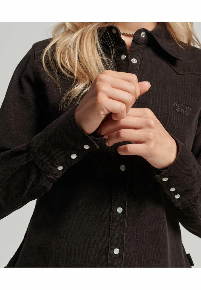Superdry VINTAGE WESTERN - Button-down Blouse - Bison Black 6 Superdry VINTAGE WESTERN - Button-down Blouse - Bison Black - Image 6
