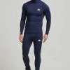 Superdry SPORT HALF ZIP - Long Sleeved Top - Rich Navy
