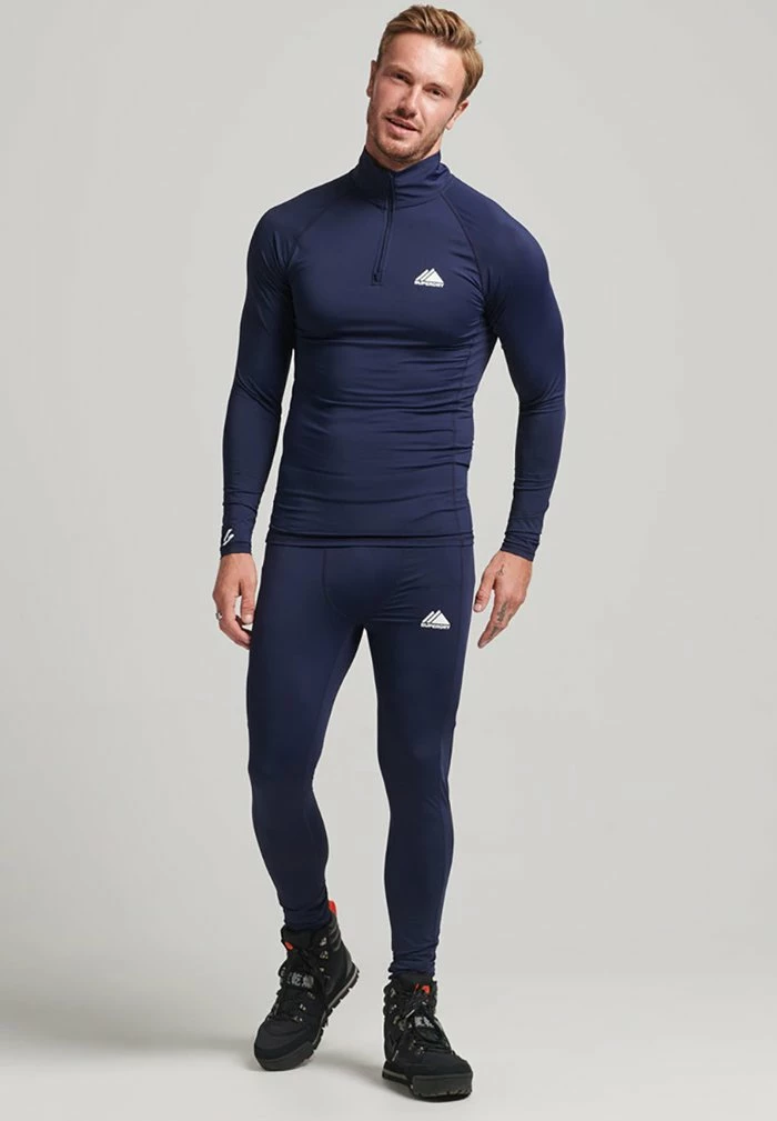 Superdry SPORT HALF ZIP - Long Sleeved Top - Rich Navy 1 Superdry SPORT HALF ZIP - Long Sleeved Top - Rich Navy